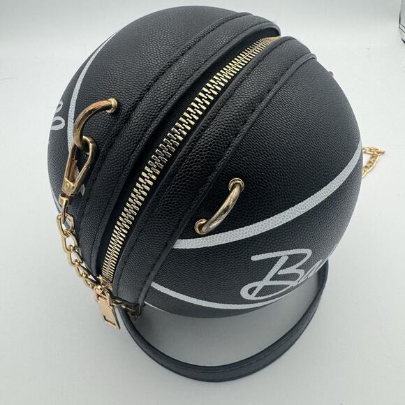 Basketball Shoulder Women Messenger Bag Purse Tote Mini Crossbody Round Handbag - Picture 4 of 6